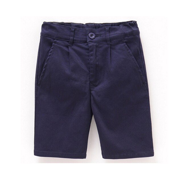 Boys Bermuda Pants 4-16Y Teenage Boy School Bottoms Adjustable Waist Cotton Children Pull-on Summer Kids Uniform Pants