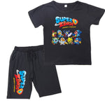 2020 Boys Girls T Shirt Summer Kids Baby Superzings T Shirt Super Zings Boy Outfit Sport Suit Children Clothing Set 2-14 Years