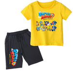 2020 Boys Girls T Shirt Summer Kids Baby Superzings T Shirt Super Zings Boy Outfit Sport Suit Children Clothing Set 2-14 Years