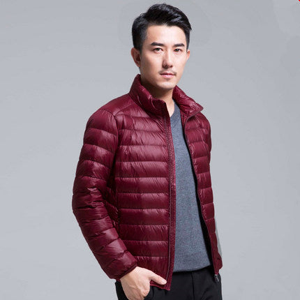 Men's All-Season Ultra Lightweight Packable Down Jacket Water and Wind-Resistant Breathable Coat Big Size Men Hoodies Jackets