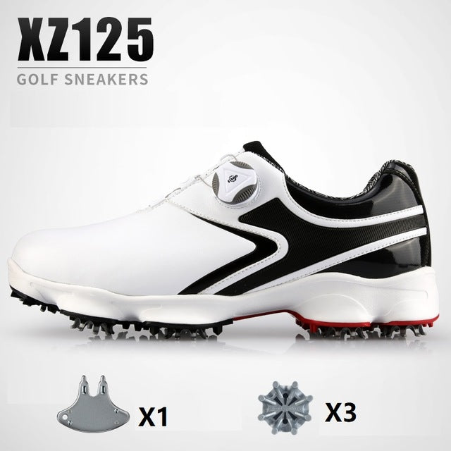 PGM Golf Shoes Men Waterproof Breathable Antiskid Sneakers Male Rotating Shoelaces Sports Spiked Trainers Shoes High Quality