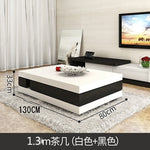 Minimalist Nordic size modern simple leather black and white living room with tea table TV cabinet combination leather sofa