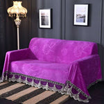 1/2/3/4-Seater European Luxury Sofa Towel Modern Brief Plush Fabric Sofa Cover All-inclusive Dust Couch Cover for Sofas