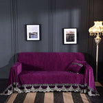 1/2/3/4-Seater European Luxury Sofa Towel Modern Brief Plush Fabric Sofa Cover All-inclusive Dust Couch Cover for Sofas
