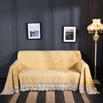 1/2/3/4-Seater European Luxury Sofa Towel Modern Brief Plush Fabric Sofa Cover All-inclusive Dust Couch Cover for Sofas