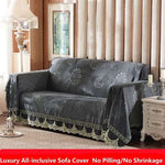 1/2/3/4-Seater European Luxury Sofa Towel Modern Brief Plush Fabric Sofa Cover All-inclusive Dust Couch Cover for Sofas