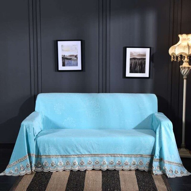 1/2/3/4-Seater European Luxury Sofa Towel Modern Brief Plush Fabric Sofa Cover All-inclusive Dust Couch Cover for Sofas
