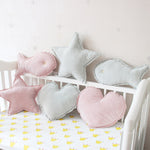 Plush Star heart Pillow Cushion Baby Pillow Cushions Birthday Gift Sweet Princess Pillow Teepee Tent Cushions