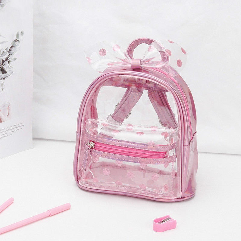 Kids Small Backpack Purse 2020 Summer PVC Transparent School Bags for Kindergarten Girl Clear School Backpack Bag Back Pack