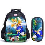 16 Inch Mario Bros Sonic Children School Bags Orthopedic Backpack Kids School Boys Girls Mochila Infantil Cartoon Bags