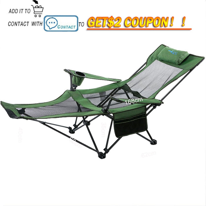 Beach With Bag Portable Folding Chairs Fishing Camping Chair Seat  Oxford Cloth Lightweight Seat for  stainless steel