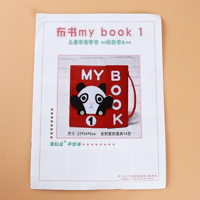 Kid Cloth Book DIY Panting Book Manual Intelligence Children Toy Book Early Education Development Reading Books Kids Gift