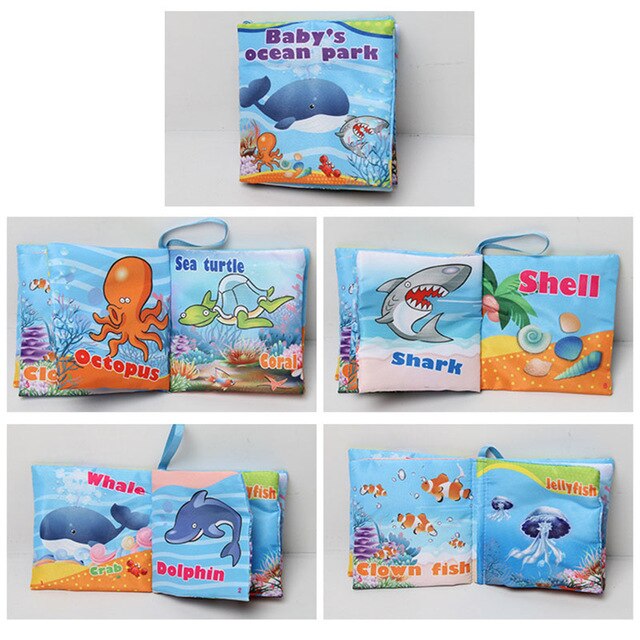 1PC Cloth books Language Baby Books Learning&Education Cartoon Book 0~12 Months Kids Early Learning for baby