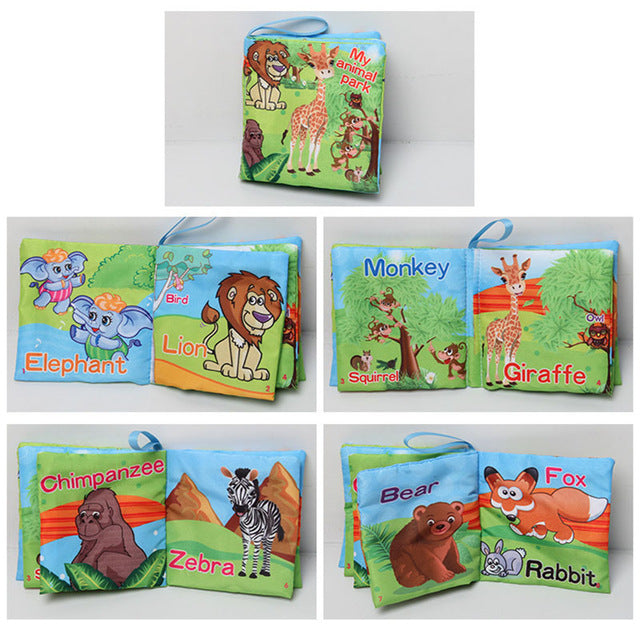 1PC Cloth books Language Baby Books Learning&Education Cartoon Book 0~12 Months Kids Early Learning for baby