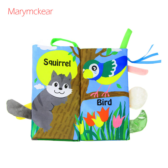 Kids New Toy Educational Cloth Books with Animal Tail 3d Cloth Book Kids Unfolding Book Funny Garden Tails Stereo Soft Book