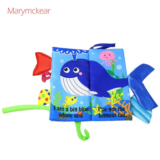 Kids New Toy Educational Cloth Books with Animal Tail 3d Cloth Book Kids Unfolding Book Funny Garden Tails Stereo Soft Book