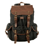 M229 Multifunction Casual Canvas Backpacks Vintage Waterproof Large Capacity Travel Bag Women Mochila Leather Laptop Rucksack