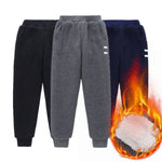 Children Winter Pants Plus Velvet Kids Sports Causal Thicken Warm Fleece Trousers Pants For Teens Boys Girls 3-14 Years Wear