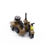 Creator Military Particles Accessory Motorcycle Tricycle Cartoon Car Brick Set Building Block Kid Toy Military Creators City Kit