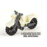 Creator Military Particles Accessory Motorcycle Tricycle Cartoon Car Brick Set Building Block Kid Toy Military Creators City Kit