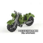 Creator Military Particles Accessory Motorcycle Tricycle Cartoon Car Brick Set Building Block Kid Toy Military Creators City Kit