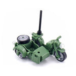 Creator Military Particles Accessory Motorcycle Tricycle Cartoon Car Brick Set Building Block Kid Toy Military Creators City Kit
