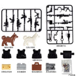 Creator Military Particles Accessory Motorcycle Tricycle Cartoon Car Brick Set Building Block Kid Toy Military Creators City Kit