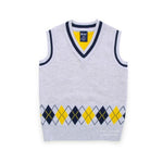 School Uniform Vest Boys Sweaters Fashion V-neck Embroidery Knit Pullover Baby Girl Boy British Sweater Vest Tank Top 80-130cm