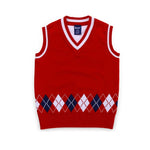 School Uniform Vest Boys Sweaters Fashion V-neck Embroidery Knit Pullover Baby Girl Boy British Sweater Vest Tank Top 80-130cm