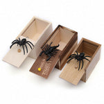 Novelty Prank Scare Spider Box Wooden April Fool's Day Surprise Lifelike Practical Joke Trick Play Scare Toy Gag Kids Funny Toy