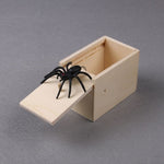 Novelty Prank Scare Spider Box Wooden April Fool's Day Surprise Lifelike Practical Joke Trick Play Scare Toy Gag Kids Funny Toy