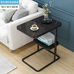JOYLOVE Creative Living Room Small Tea Table Sofa Corner Iron Frame Coffee Table Sofa Side Table With One Shelf