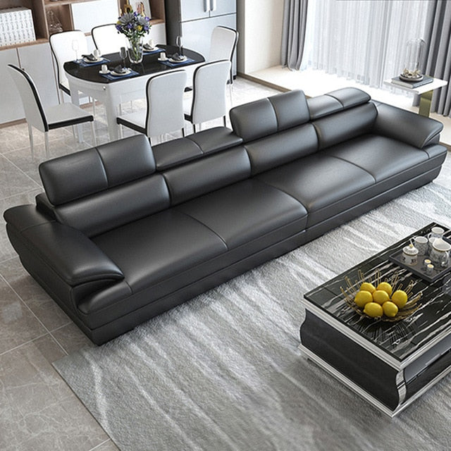 Leather Sofa Lounge Furniture Modern Simple Outfit Small-Sized Combination Sofa