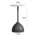 Nordic Creative Marble Small Coffee Table Living Room Sofa Side Table Simple Modern Wrought Iron Small Round Table Minimalist