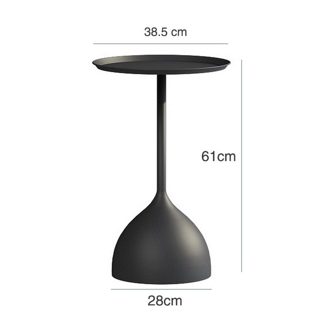 Nordic Creative Marble Small Coffee Table Living Room Sofa Side Table Simple Modern Wrought Iron Small Round Table Minimalist