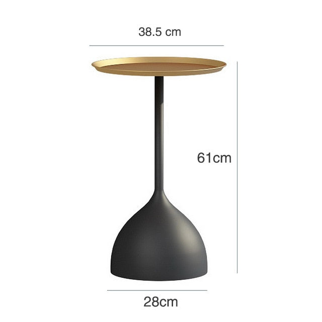 Nordic Creative Marble Small Coffee Table Living Room Sofa Side Table Simple Modern Wrought Iron Small Round Table Minimalist