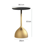 Nordic Creative Marble Small Coffee Table Living Room Sofa Side Table Simple Modern Wrought Iron Small Round Table Minimalist