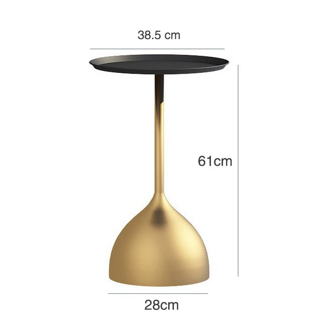 Nordic Creative Marble Small Coffee Table Living Room Sofa Side Table Simple Modern Wrought Iron Small Round Table Minimalist