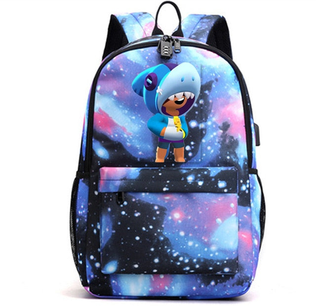 Leon Game Kids Bag Backpack Usb Charging Schoolbag Student School Bag 3D Print Computer Bag 44*30*15 Cm