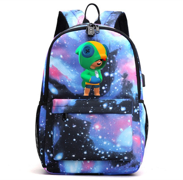 Leon Game Kids Bag Backpack Usb Charging Schoolbag Student School Bag 3D Print Computer Bag 44*30*15 Cm
