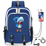 Leon Game Kids Bag Backpack Usb Charging Schoolbag Student School Bag 3D Print Computer Bag 44*30*15 Cm