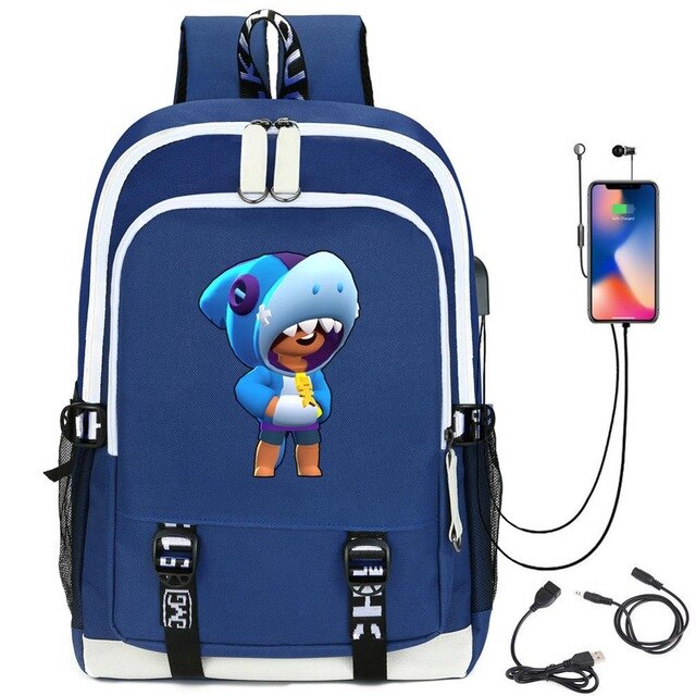 Leon Game Kids Bag Backpack Usb Charging Schoolbag Student School Bag 3D Print Computer Bag 44*30*15 Cm