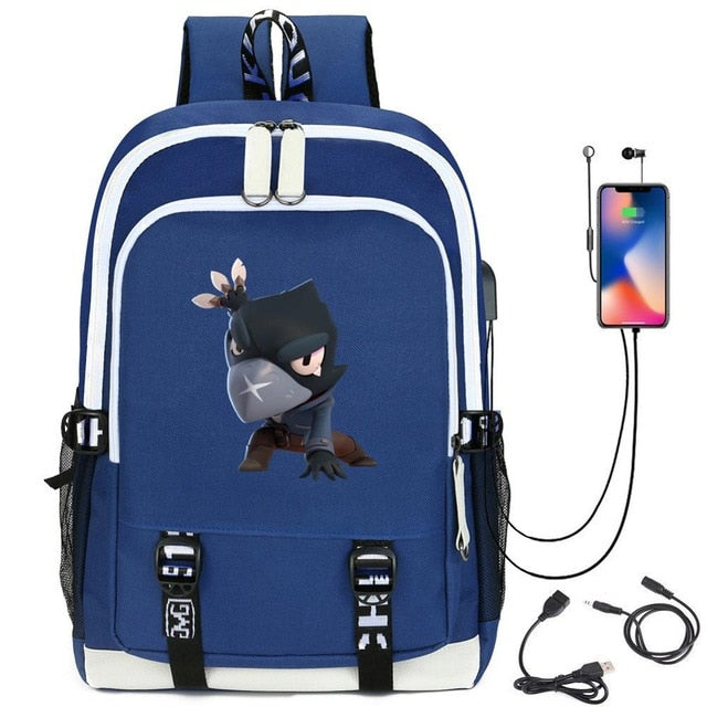 Leon Game Kids Bag Backpack Usb Charging Schoolbag Student School Bag 3D Print Computer Bag 44*30*15 Cm