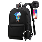 Leon Game Kids Bag Backpack Usb Charging Schoolbag Student School Bag 3D Print Computer Bag 44*30*15 Cm