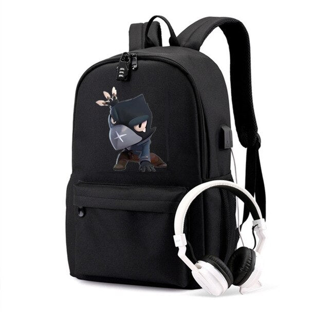 Leon Game Kids Bag Backpack Usb Charging Schoolbag Student School Bag 3D Print Computer Bag 44*30*15 Cm