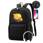 Leon Game Kids Bag Backpack Usb Charging Schoolbag Student School Bag 3D Print Computer Bag 44*30*15 Cm