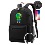 Leon Game Kids Bag Backpack Usb Charging Schoolbag Student School Bag 3D Print Computer Bag 44*30*15 Cm