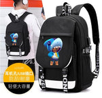 Leon Game Kids Bag Backpack Usb Charging Schoolbag Student School Bag 3D Print Computer Bag 44*30*15 Cm