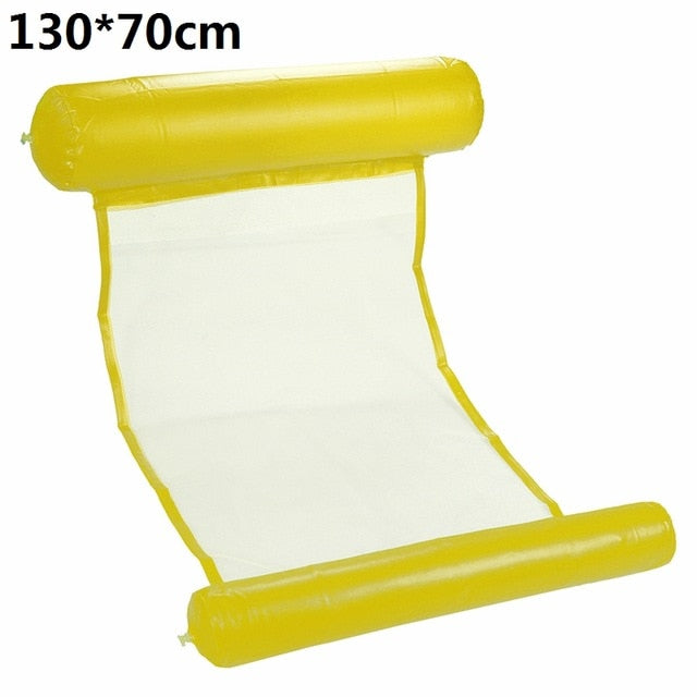 Summer Inflatable Foldable Floating Row Beach Swimming Pool Water Hammock Floating Beach Chair Lounger Mat Seatings