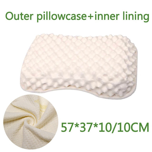 SB Thailand Pure Natural Latex Pillow Soft Adult Contoured Neck Protective Cervical Spine Correct Anti-Mite Stiff Pillow